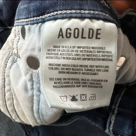 AGOLDE Women's Mid-Rise Non-Distressed Skinny Crop Jeans with Raw Hems - Size 26 - Picture 6 of 7